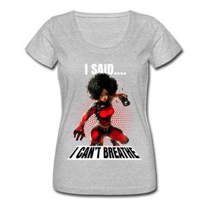 RED WARRIOR - "I SAID.... I CANT BREATHE" AFRO - heather gray